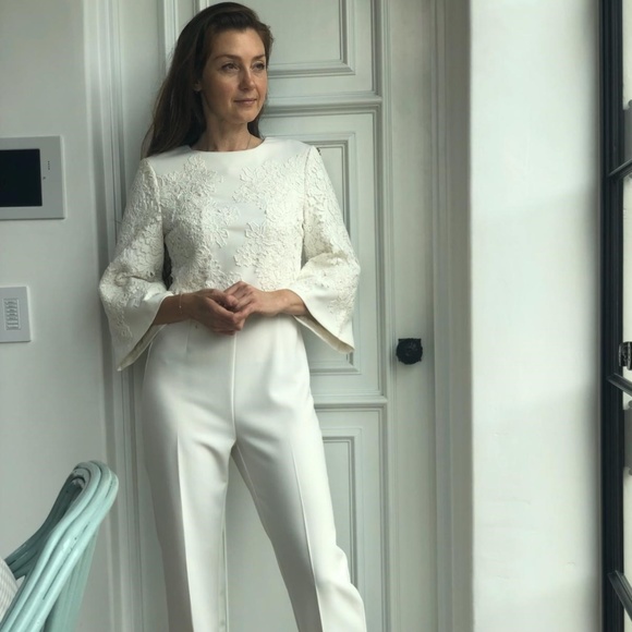 elisabetta franchi white jumpsuit